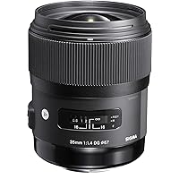Sigma 35mm F1.4 Art DG HSM Lens for Nikon, Black, 3.7 x 3.03 x 3.03 (340306) Sigma 35mm F1.4 Art DG HSM Lens for Nikon, Black, 3.7 x 3.03 x 3.03 (340306)