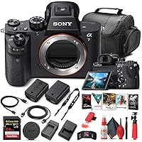 Sony Alpha a7R II Mirrorless Digital Camera (Body Only) (ILCE7RM2/B) + 64GB Memory Card + Corel Photo Software + Case + External Charger + NPF-W50 Battery + Card Reader + HDMI Cable + More (Renewed)