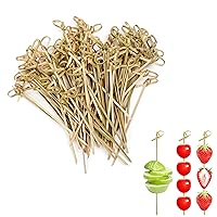 Bamboo Pick 4 300ct Bamboo Knot Picks, Cocktail and Hors' D'Oeuvre, 4