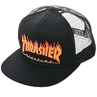 Thrasher Embroidered Flame Logo Hat - Black