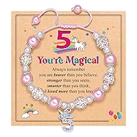 UPROMI Gifts for 6-12 Year Old Girl Unicorn Bracelet, Christmas Birthday Gifts for Daughter/Granddaughter/Niece