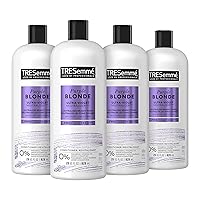 TRESemmé Purple Blonde Conditioner 4 Count for Blonde & Silver Hair Formulated with Ultra-Violet Neutralizer Technology 28oz