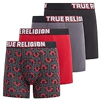 True Religion Mens Underwear Stretch Modal Boxer Briefs for Men Pack of 4