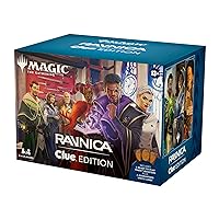 Magic: The Gathering Ravnica: Clue Edition - 3-4 Player Murder Mystery Card Game (Includes 8 Ready-to-Play Boosters, 21 Evidence Cards, 1 Foil Shock Land, and Detective Game Accessories)
