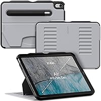 ZUGU CASE for iPad Air Gen 4 & 5 10.9 Inch (2020/2022) - Protective, Ultra Thin, Magnetic Stand, Sleep/Wake Cover - Arctic Gray