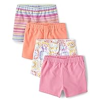 The Children's Place,And Toddler Girls Fashion Shorts,Baby-Girls,Bright 4 Pack,5T