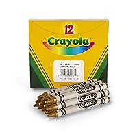 Crayola Crayons, Gold, Single Color Crayon Refill, 12 Count Bulk Crayons, School Supplies