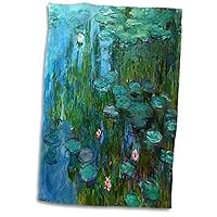 3D Rose Monets Water Lilies Painting TWL_49340_1 Towel, 15