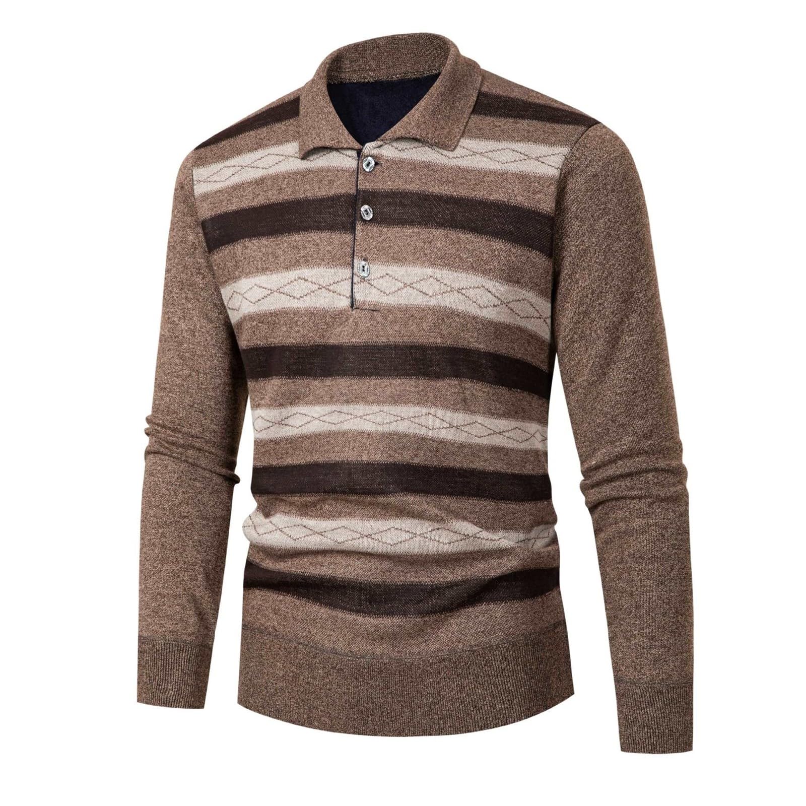  Mens Baggy Striped Cable Knitted Short Sleeves