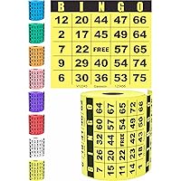 250 Bingo Game Cards, Yellow (8 Color Selection), 4” x 3.5”, for Every Events, Customizable Book, Single or Multi Use for Daubers or Chips