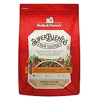 Stella & Chewy's SuperBlends Raw Coated Wholesome Grains Grass-Fed Beef, Beef Liver & Lamb Recipe with Superfoods, 21 lb. Bag