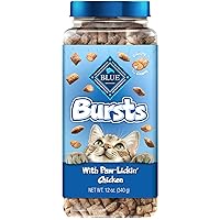 Blue Buffalo Bursts Crunchy Cat Treats, Chicken 12-oz Tub