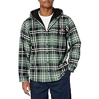 Wolverine Mens Big And Tall Bucksaw Hooded Flannel Shirt Jacket