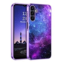 Compatible with Samsung Galaxy A25 5G Case 6.5 Inch, Phone Case for Galaxy A25 5G Glow in The Dark Slim Fit Shockproof Protective Luminous Space Nebula Case for Samsung A25 5G, Blue Nebula