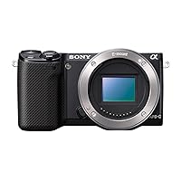 Sony NEX-5R/B 16.1 MP Mirrorless Digital Camera with 3-Inch LCD - Body Only (Black)