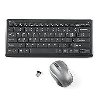 Verbatim Wireless Keyboard and Mouse Combo Compact Silent 2.4GHz Lag-Free Wireless Mouse and Keyboard Combo with USB Nano Receiver for Laptop, PC - Black