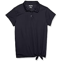 Nautica Girls' School Uniform Short Sleeve Performance Polo