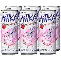 Lotte Milkis Soft Soda Variety Favor (Strawberry, Pack of 6)