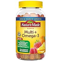 Nature Made Multivitamin + Omega-3, Dietary Supplement for Daily Nutritional Support, 140 Gummy Vitamins and Minerals, 70 Day Supply (Pack of 1)