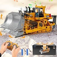 Construction Toys for 3 Year Old Boys, Remote Control Bulldozer Kids Metal RC Construction Vehicle RC Dozer Toys for Boys Age 4-7 Year Old Gift