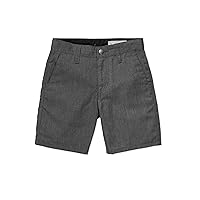 Volcom Frickin Chino Shorts (Big Little Boys Sizes), Charcoal Heather 1, 7