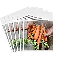 3dRose Greeting Cards - Carrots recently harvested, Massachusetts. - 6 Pack - Vegetable