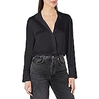 Vince Women's Long Sleeve Stand Collar Blouse