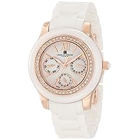Charles-Hubert, Paris Women's 6810-W Premium Collection Ceramic and Stainless Steel with Swarovski Crystal Watch