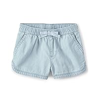 The Children's Place Baby Girls And Toddler Pull on Chambray Shorts, Tessa Wash, 12-18 Months