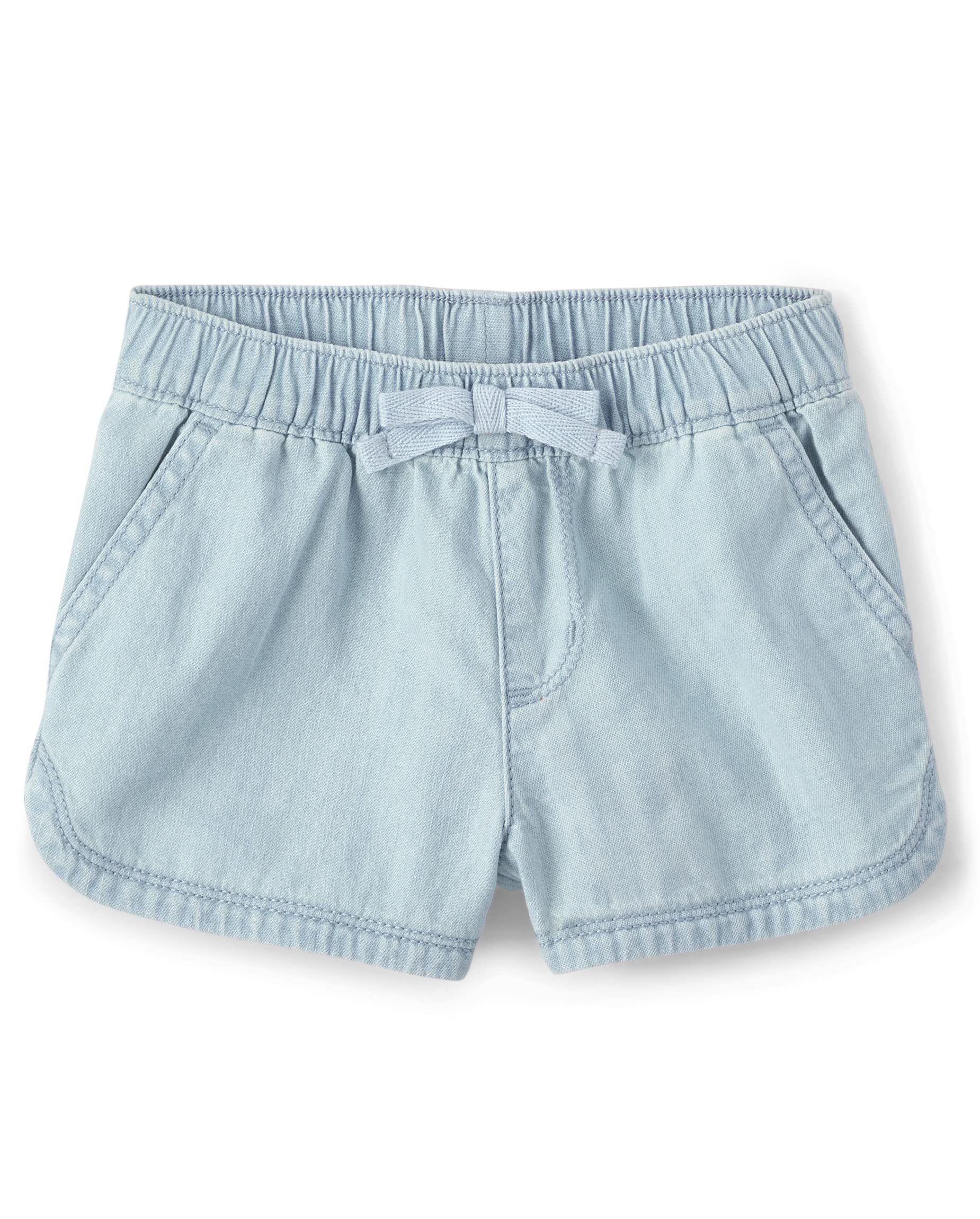 The Children's Place Baby-Girls and Toddler Pull On Chambray Shorts