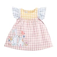 Mud Pie Baby Girls' One Size Bunny Gingham Dress