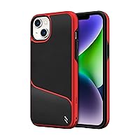 Zizo Division Series for iPhone 14 Plus (6.7) Case - Sleek Modern Protection - Black & Red