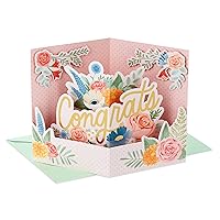 Hallmark Paper Wonder Pop Up Wedding Card, Engagement Card, Bridal Shower Card (Congrats)