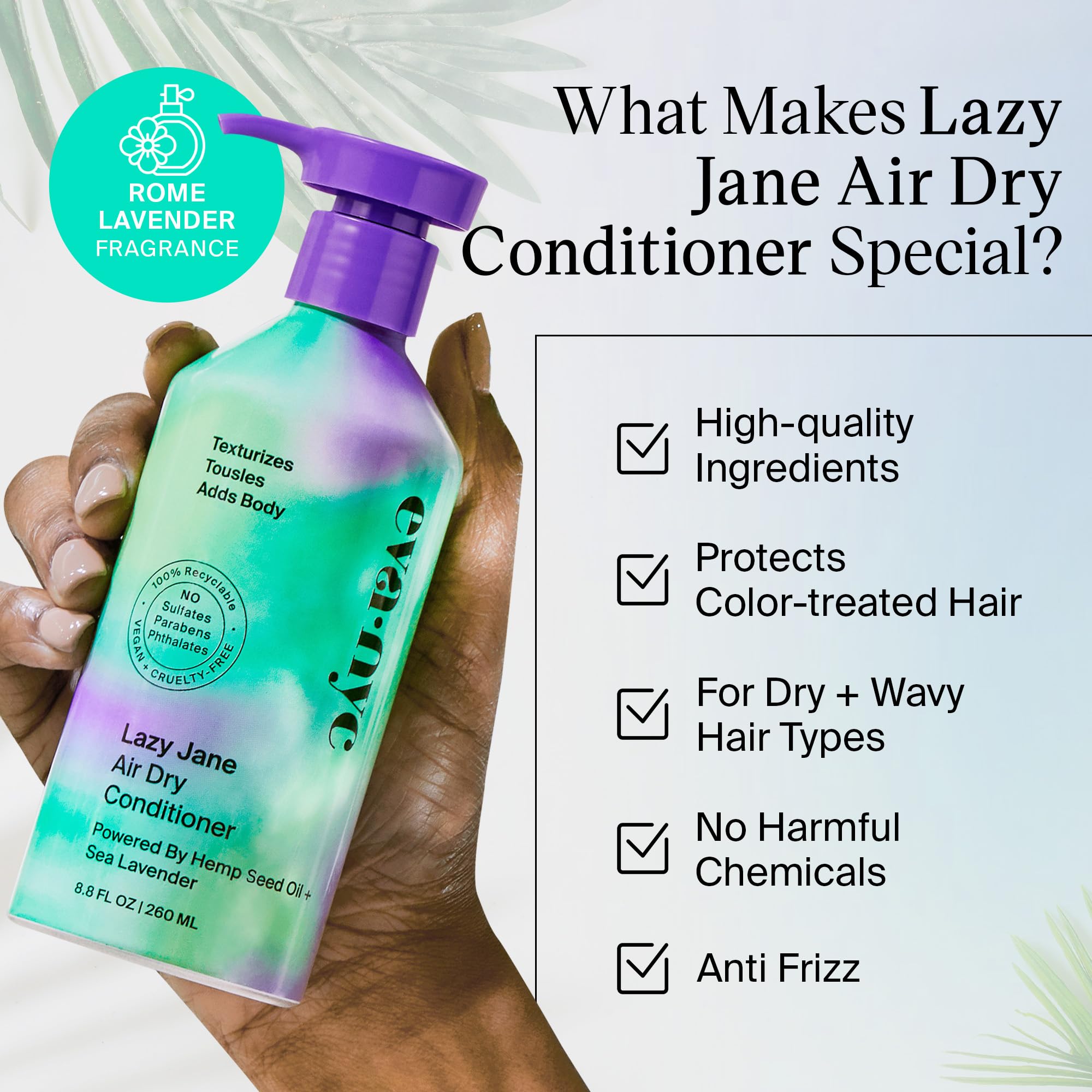 Eva NYC Lazy Jane Air Dry Conditioner, 8.8 fl oz