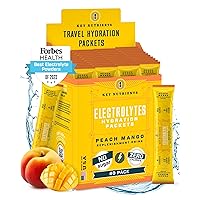 Multivitamin Electrolytes Powder Packets - Tropical Peach Mango 40 Pack Hydration Packets - Travel Hydration Powder - No Sugar, No Calories Post Workout & Recovery