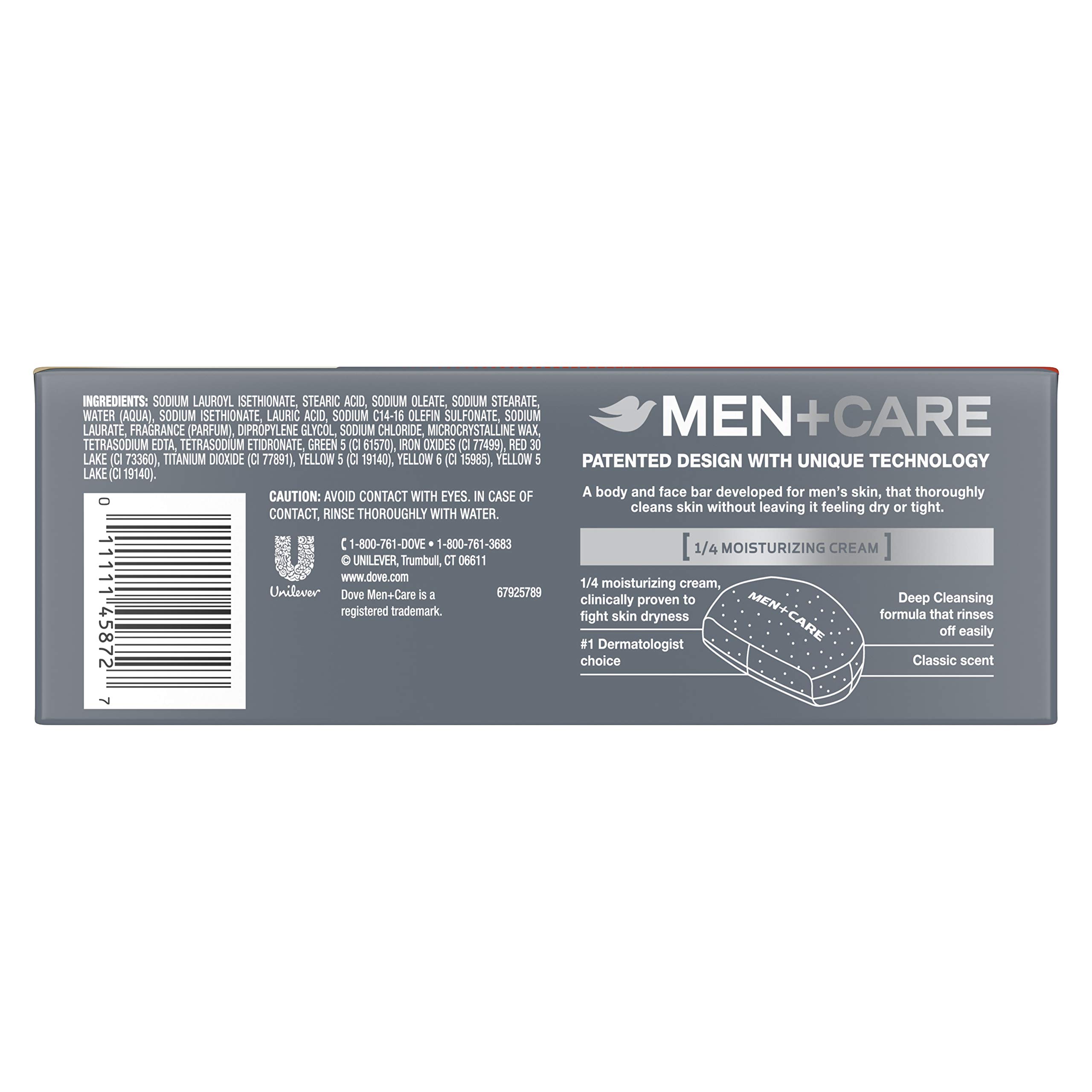 Dove Men+Care Men's Bar Soap More Moisturizing Than Bar Soap Deep Clean Soap Bar that Effectively Washes Away Bacteria, Nourishes Your Skin 3.75 oz 10 Bars,10 Count(Pack of 1)
