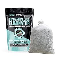 Dead Animal Smell Removal Reusable Deodorant Pouch. Eliminate dead Animal Smell Without Scent. Decay Odor Remover. Fragrance Free. Pet and Kid Safe. Extra Large, Covers 375 Square Feet.