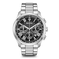 Bulova Herren Chronograph Quarz Uhr mit Edelstahl Armband 96B288