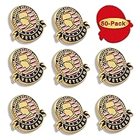 6/12/50/100 Pack US Female Soldier Veteran Pins– Patriotic American Flag Veterans Day Lapel pin Badge Brooch Memorial Day Military Patriotic Decorations Gifts