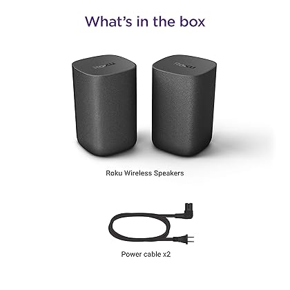 Roku Wireless Speakers (for Roku Streambars or Roku TV),Black