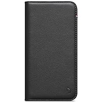 DECODED Wallet Case - iPhone 12/12 Pro - Tested by Apple - Complete Protection - Compatible with Wireless Charging - Flip Cover European Leather - Black