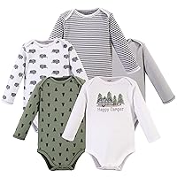 Touched by Nature baby-girls Organic Cotton Long-sleeve Bodysuits