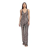 Dress the Population Womens Charlie Plunging Jumpsuit
