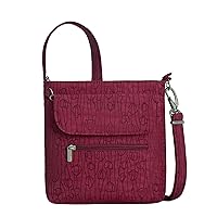 Travelon Anti-Theft Classic Mini Shoulder Bag, Berry Tulip