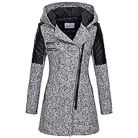 Womens 2023 Winter Coat Hoodies Oversized Hooded Jackets Oblique Zipper Fleece Sweatshirt Outwear with Pockets