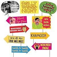 Photobooth Props Bollywood (Set of 10) / Party & Celebration Theme Photo Booth Props/Bollywood Party Props/Bollywood Theme Props/Bollywood Props by Indian Collectible