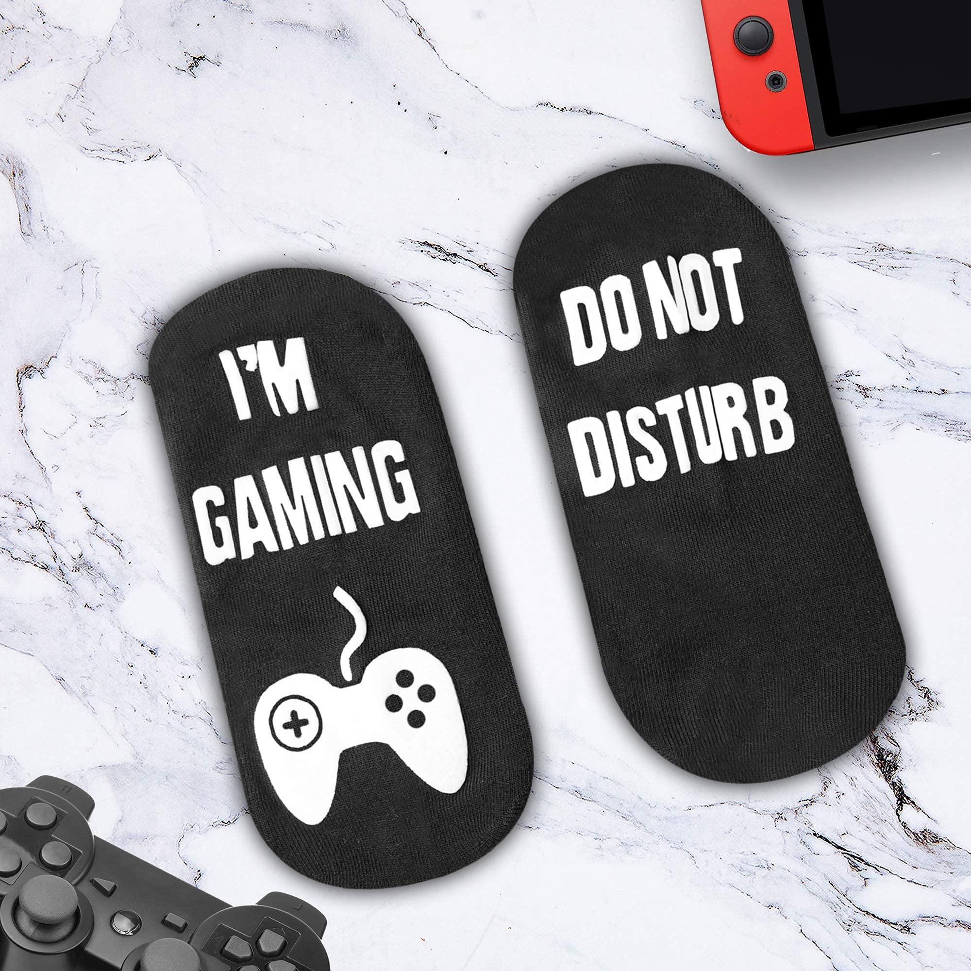 Do Not Disturb I'm Gaming Socks,Fathers Day Dad Socks for Men Funny, Gaming Socks Men Birthday Gift for Teen,Dad,Son