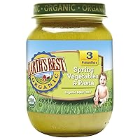 Earth's Best Organic Stage 3 Baby Food, Spring Vegetables and Pasta, 6 oz. Jar