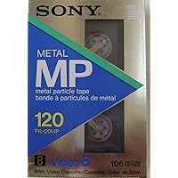 Sony 120 Metal MP 8mm Video Cassette Tape - Metal Particle Tape - 106 Meters NTSC - P6-120MP Sony 120 Metal MP 8mm Video Cassette Tape - Metal Particle Tape - 106 Meters NTSC - P6-120MP