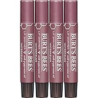 Burt's Bees Shimmer Lip Tint Set, Mothers Day Gifts for Mom Tinted Lip Balm Stick, Moisturizing for All Day Hydration with Natural Origin Glowy Pigmented Finish & Buildable Color, Watermelon (4-Pack)